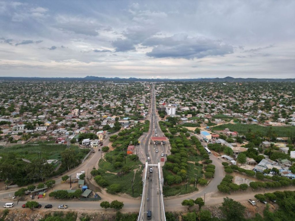 Aerial view of Malawi cityscape