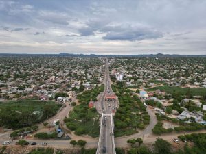 Aerial view of Malawi cityscape